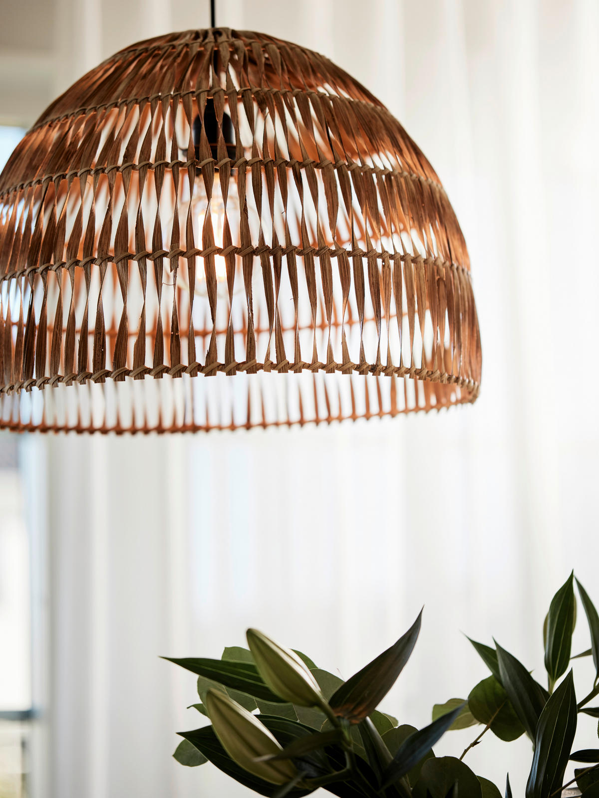 PENDELLEUCHTE Lace 37/24 cm   - Naturfarben, Natur, Naturmaterialien (37/24cm) - PR Home