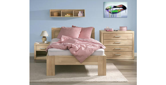 KOMMODE Eiche teilmassiv geölt Eichefarben - Eichefarben/Grau, KONVENTIONELL, Holz/Holzwerkstoff (90/80/42cm) - Linea Natura