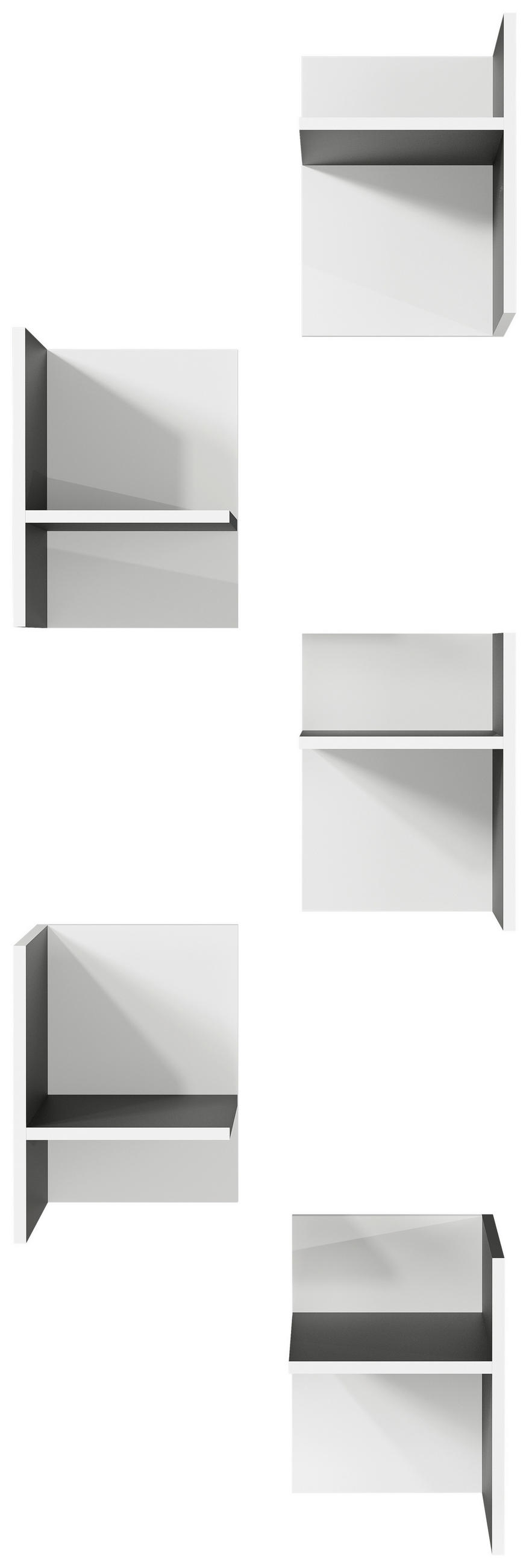 INNENEINTEILUNG 27/37/35 cm   - Graphitfarben/Weiß, MODERN, Holzwerkstoff (27/37/35cm) - Germania