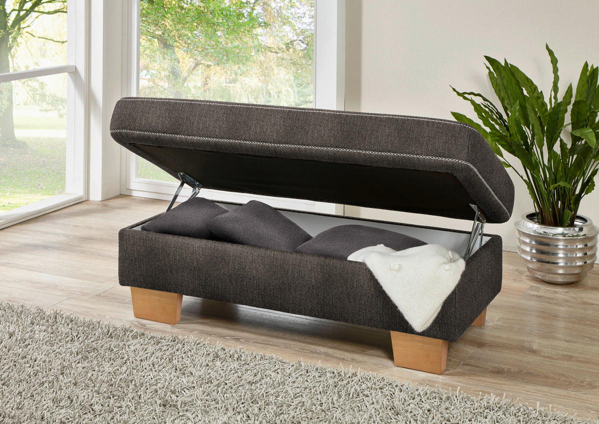 ECKSOFA Mikrofaser Fango  - Fango/Eichefarben, Natur, Holz/Textil (273/226cm) - Beldomo System