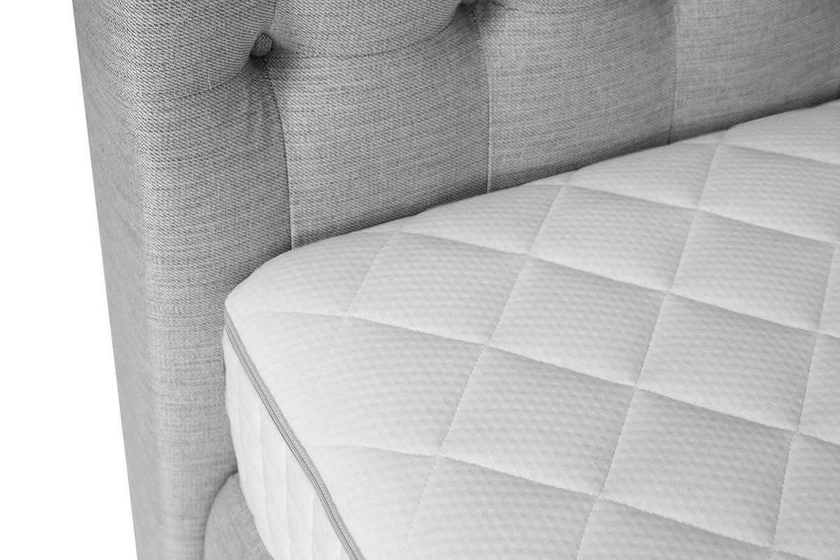 BOXSPRINGBETT 140/200 cm  in Hellgrau  - Hellgrau, Design, Holz/Textil (140/200cm) - Welnova