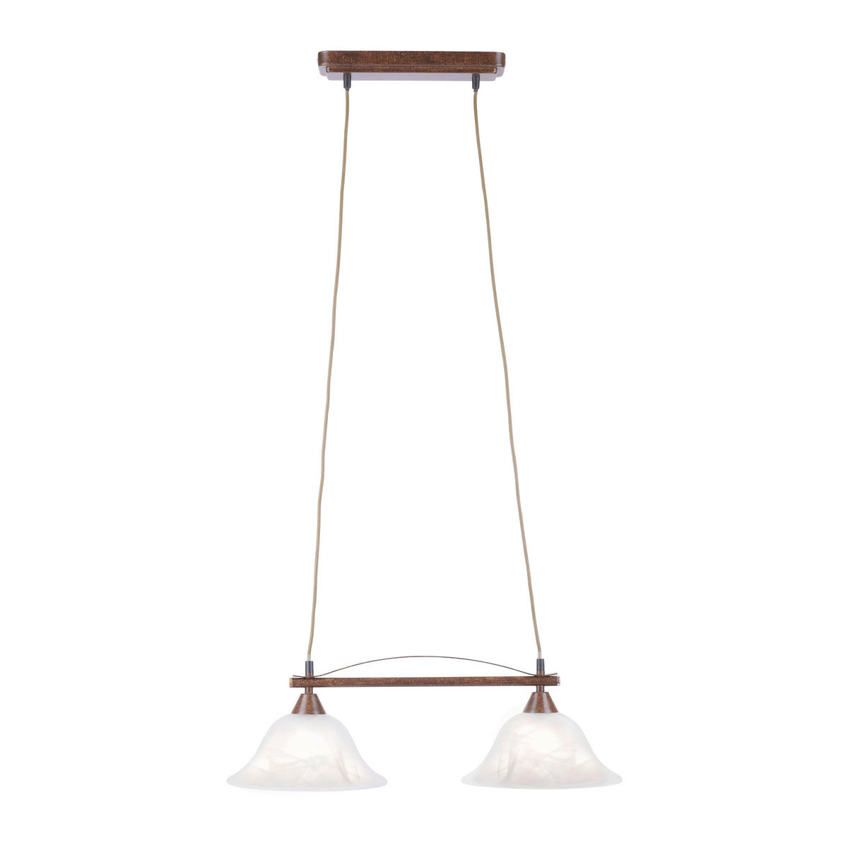 HÄNGELEUCHTE 59/24/120 cm  - Rostfarben, KONVENTIONELL, Glas/Kunststoff (59/24/120cm)