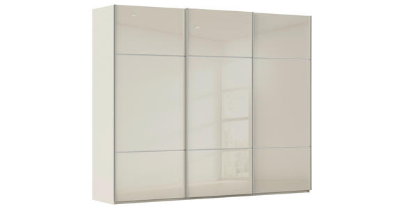 SCHWEBETÜRENSCHRANK  in Champagner  - Champagner/Alufarben, KONVENTIONELL, Glas/Holzwerkstoff (271/223/68cm) - Novel