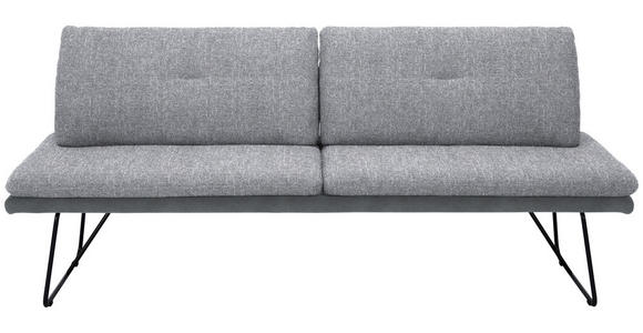 SITZBANK in Metall, Textil Dunkelgrau - Dunkelgrau/Schwarz, Design, Textil/Metall (208/91/72cm) - Dieter Knoll