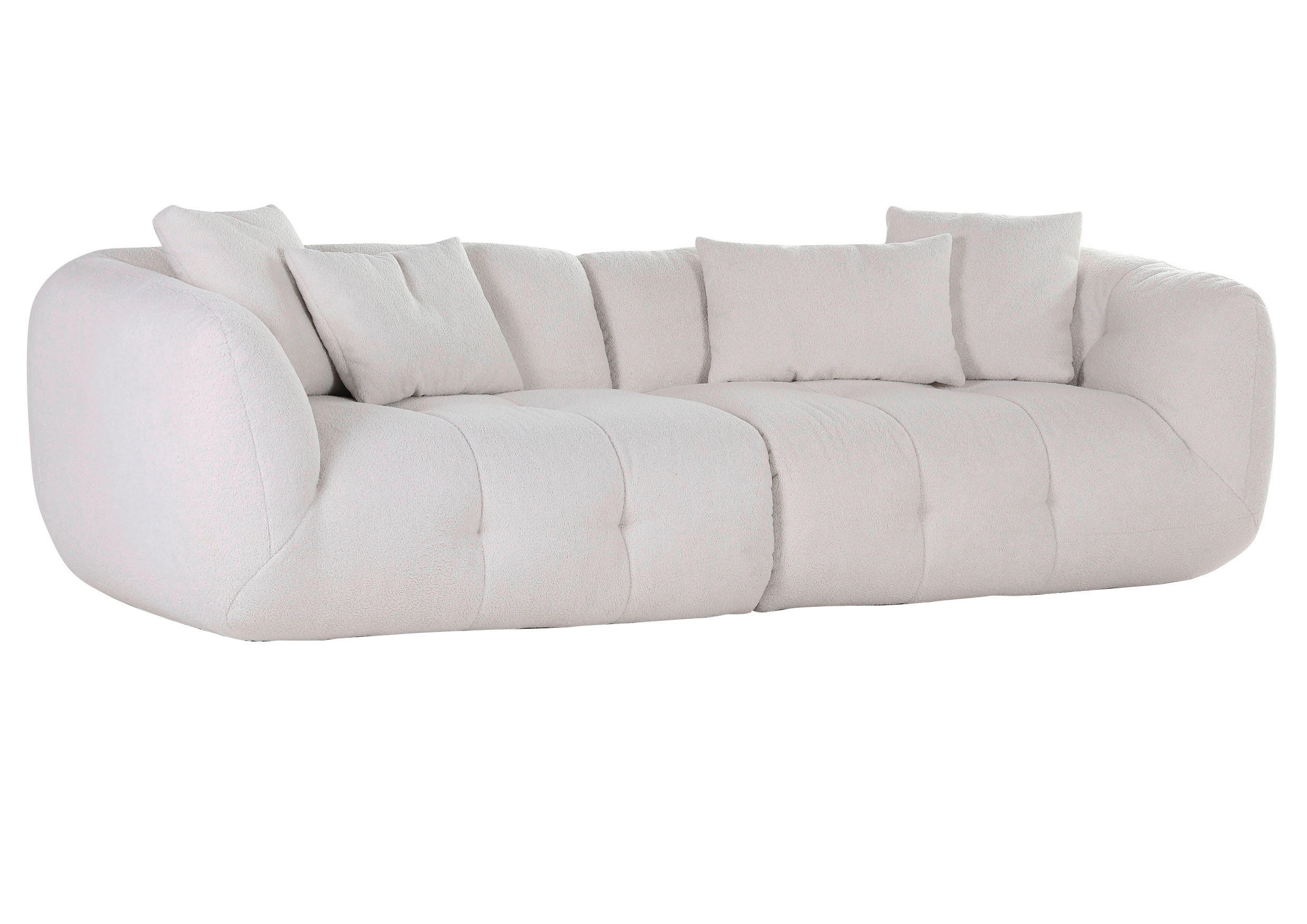 BIG SOFFA i flatväv vit  - vit/svart, Design, textil/plast (280/74/110cm) - Xora