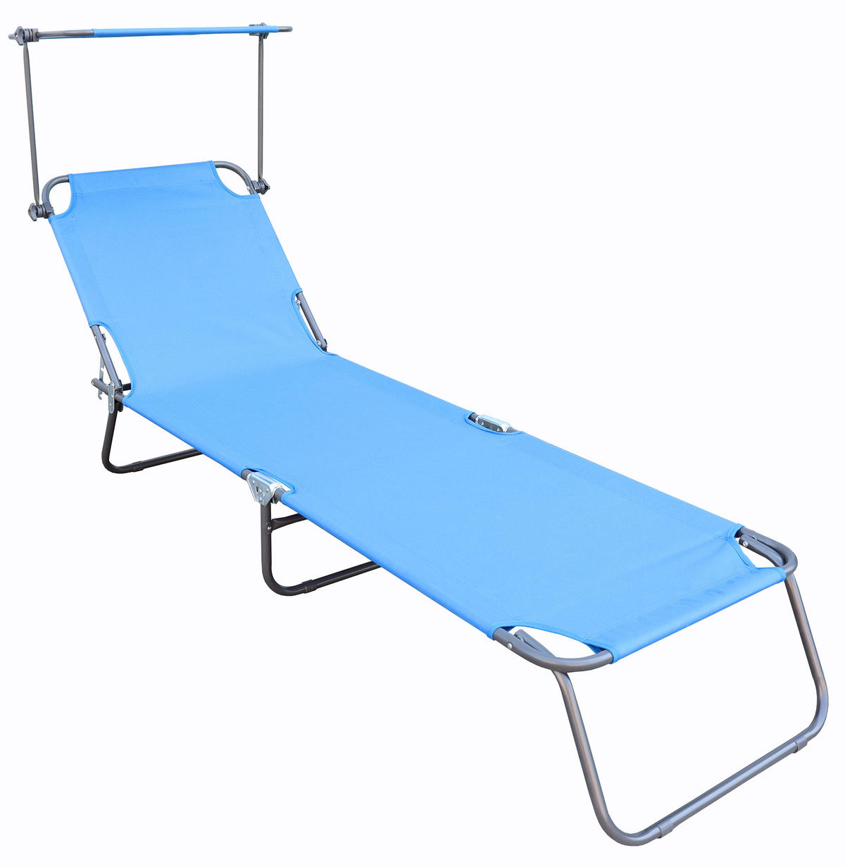 DREIBEINLIEGE 55/24/185 cm  - Blau, Basics, Textil/Metall (55/24/185cm) - Ambia Garden