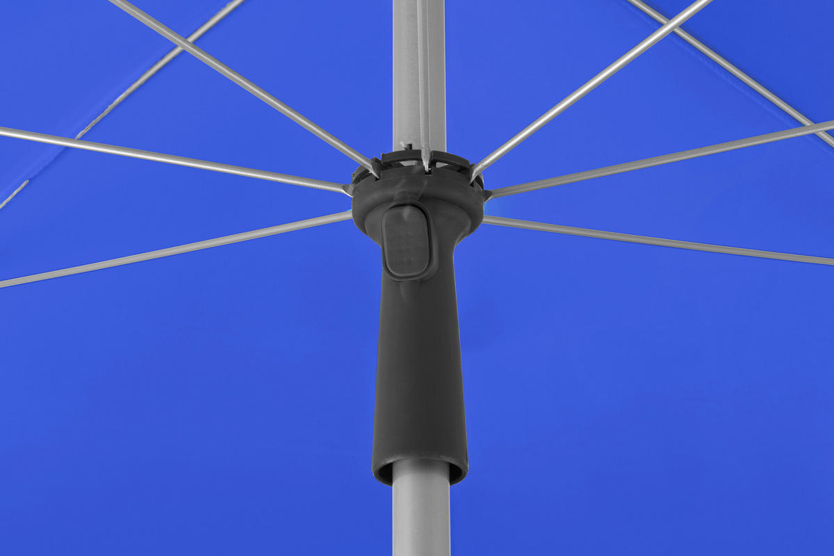 SONNENSCHIRM 180 cm Royalblau  - Royalblau/Silberfarben, Basics, Textil/Metall (120/240/180cm) - Schneider