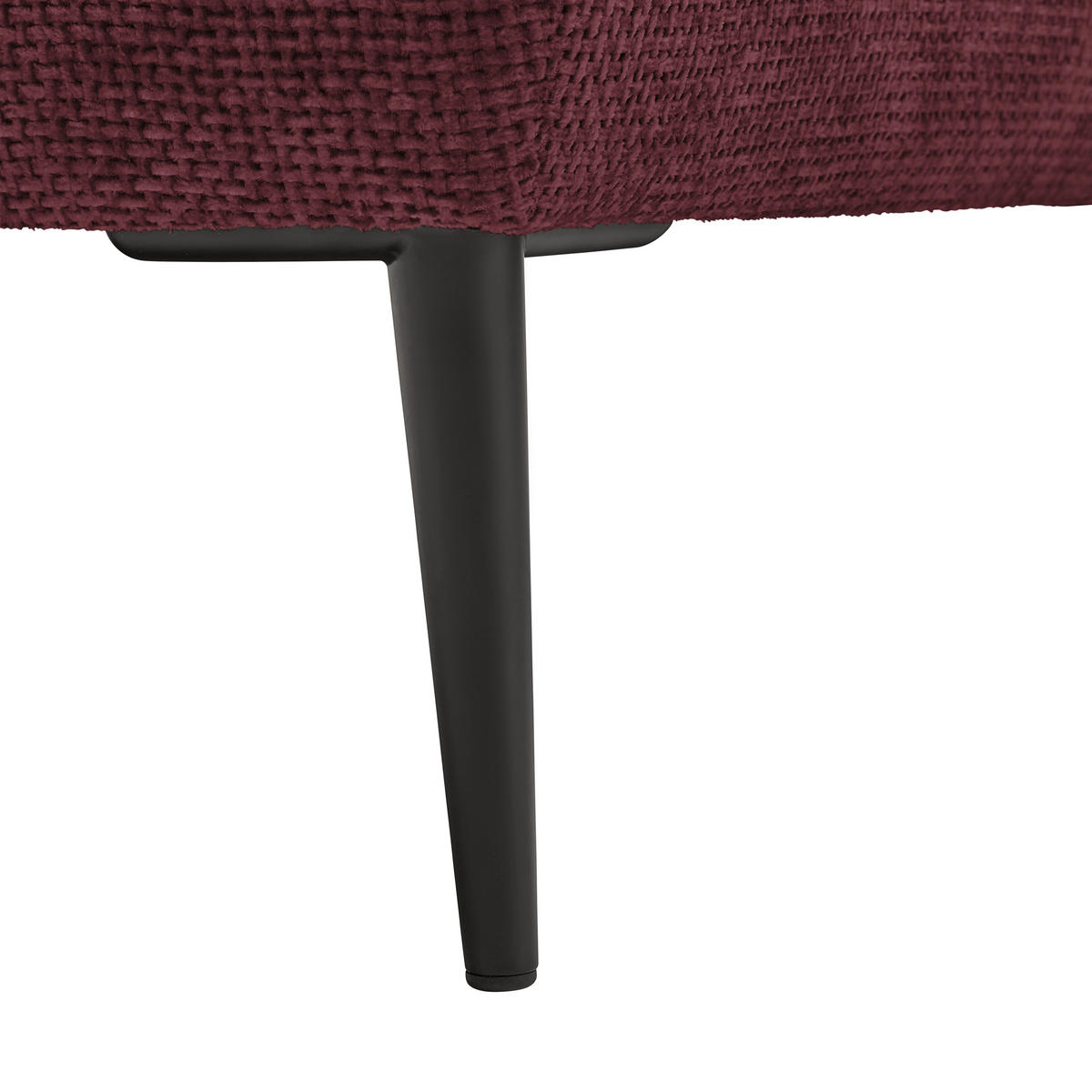 HÖRNSOFFA i vävt tyg bordeaux  - bordeaux/svart, Modern, metall/textil (164/255cm) - MID.YOU