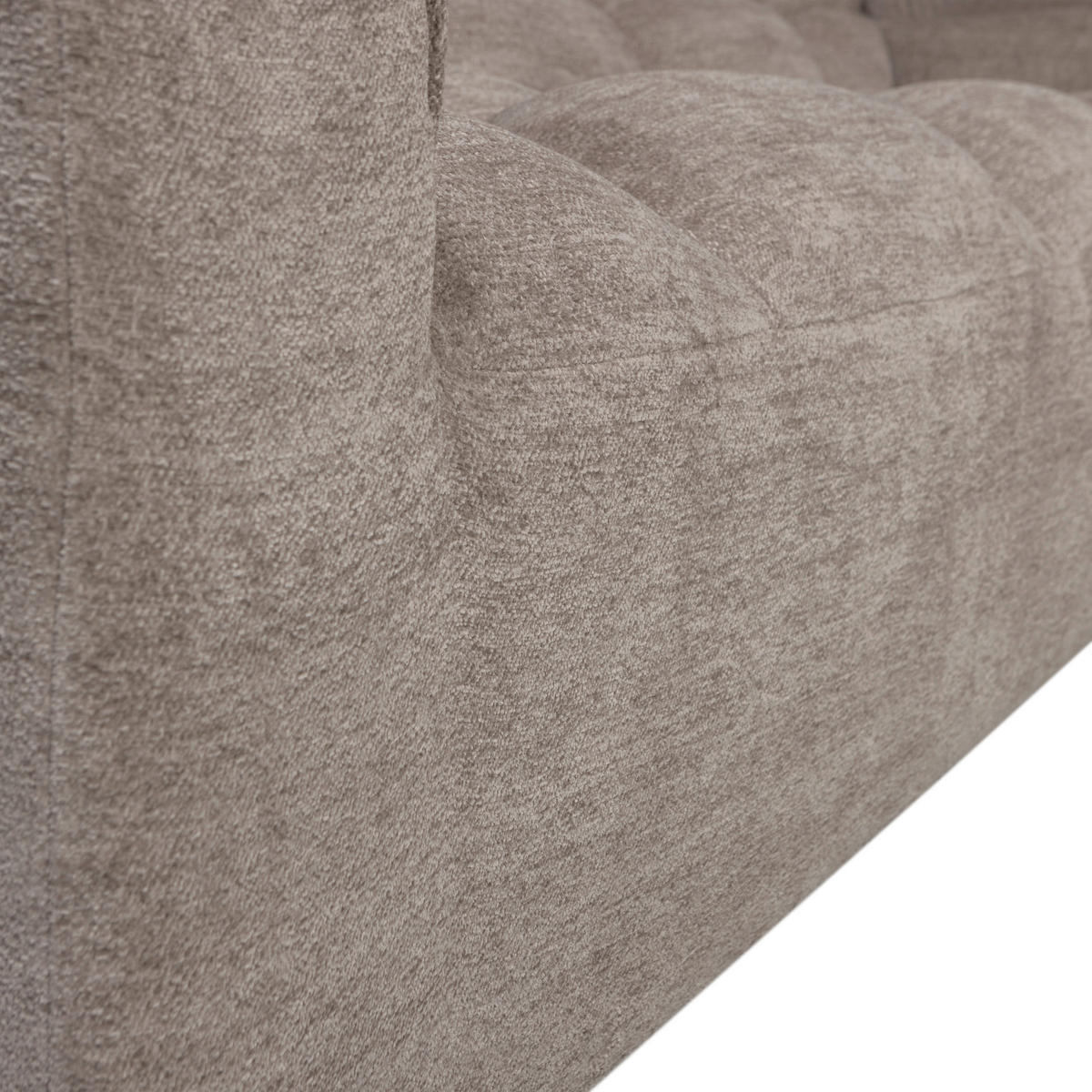 ECKSOFA Tibas Sandfarben Webstoff  - Sandfarben/Schwarz, Design, Kunststoff/Textil (280/165cm) - Livetastic