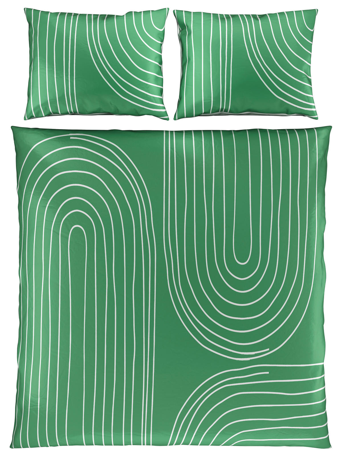 OBOJESTRANSKA POSTELJNINA EMERALD 200/240 cm saten žadasto zelena  - žadasto zelena, Konvencionalno, tekstil (200/240cm) - Esposa