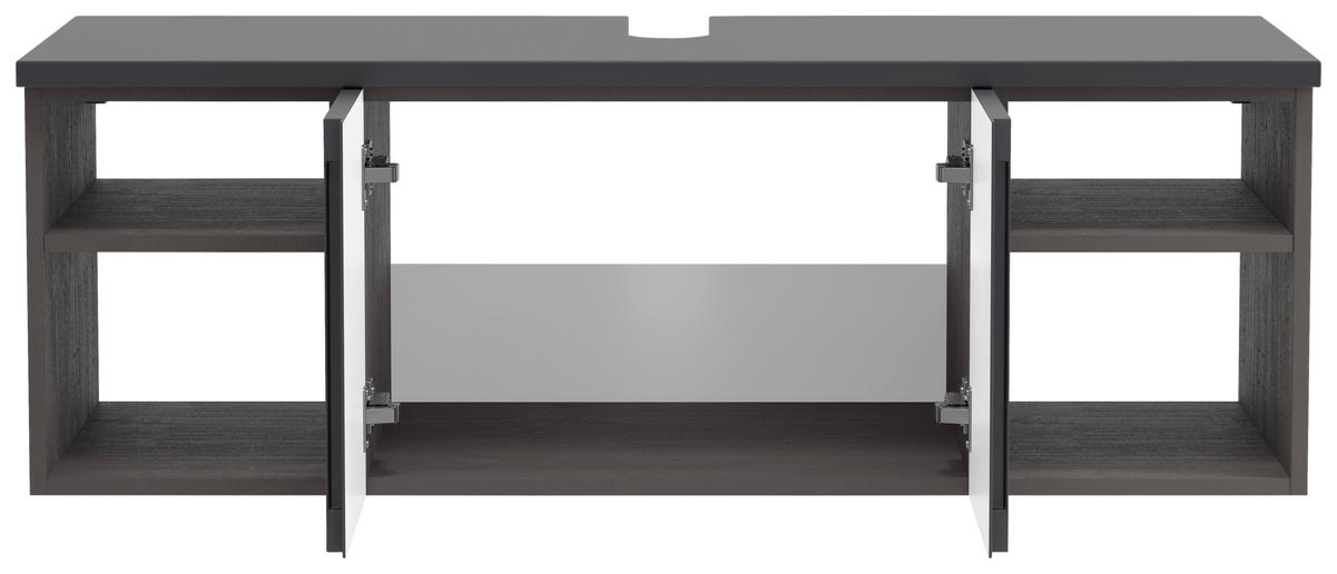WASCHBECKENUNTERSCHRANK 120/41/47 cm  - Graphitfarben/Grau, MODERN, Holzwerkstoff (120/41/47cm) - Held