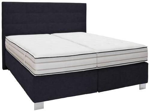 BOXSPRINGBETT 180/200 cm  in Graphitfarben  - Alufarben/Graphitfarben, KONVENTIONELL, Textil/Metall (180/200cm) - Dieter Knoll