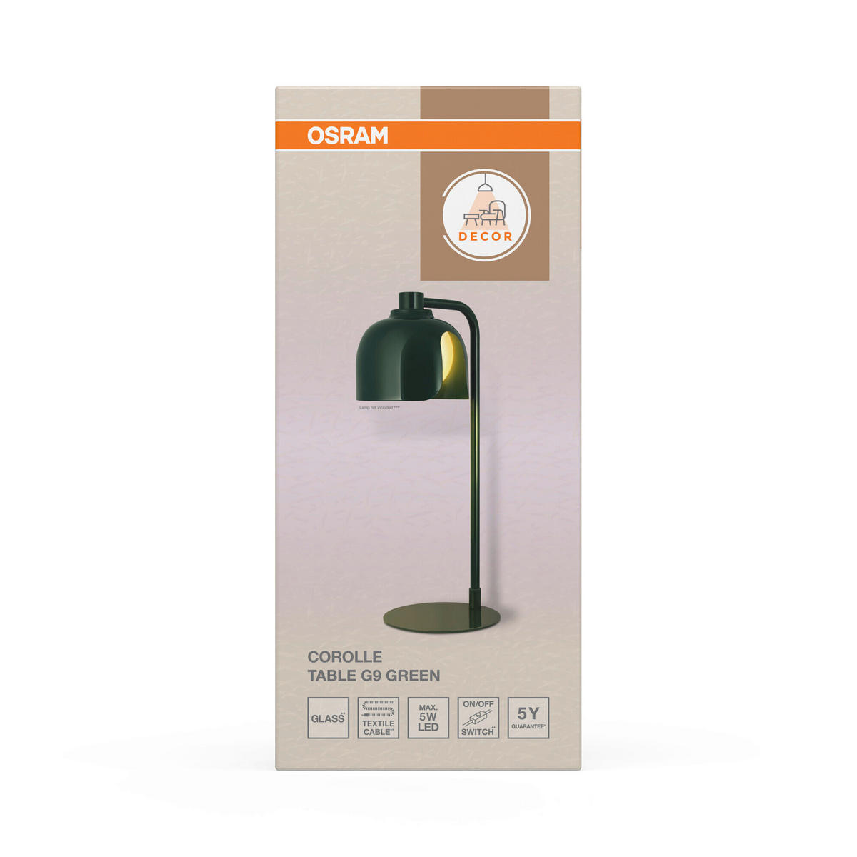 TISCHLEUCHTE 15/20/40 cm   - Grün, Basics, Glas/Metall (15/20/40cm) - Osram