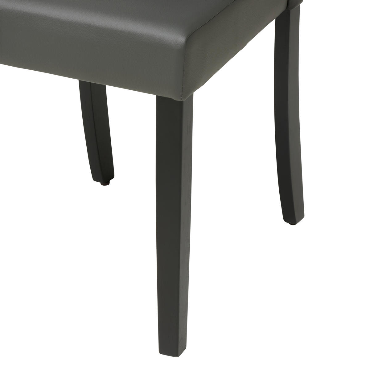 STUHL in Holz Schwarz, Dunkelgrau  - Dunkelgrau/Schwarz, Basics, Holz (57/96/44cm) - Livetastic