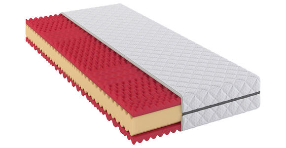KALTSCHAUMMATRATZE 90/200 cm Höhe ca. 20 cm  - Weiß, MODERN, Textil (90/200cm) - Sleeptex