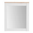 WANDSPIEGEL 76/91/4 cm  - Eichefarben/Weiß, Design, Glas/Holzwerkstoff (76/91/4cm) - Xora
