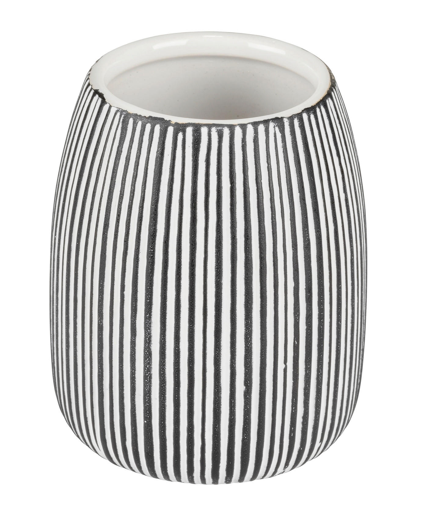 ZAHNPUTZBECHER PASCOLI  - Schwarz/Weiß, Basics, Keramik (9/10,5/9cm) - Schöner Wohnen