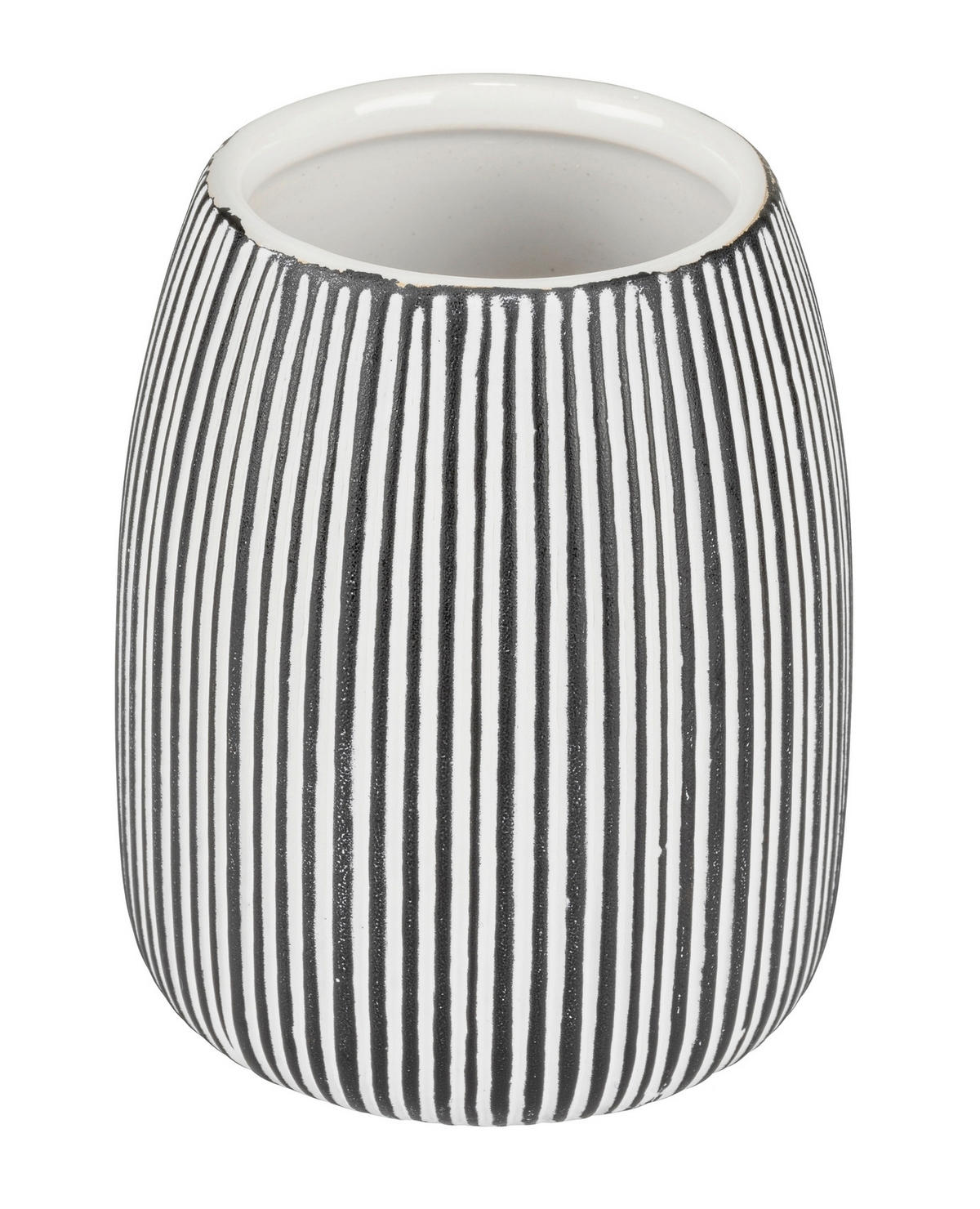 ZAHNPUTZBECHER PASCOLI  - Schwarz/Weiß, Basics, Keramik (9/10,5/9cm) - Schöner Wohnen