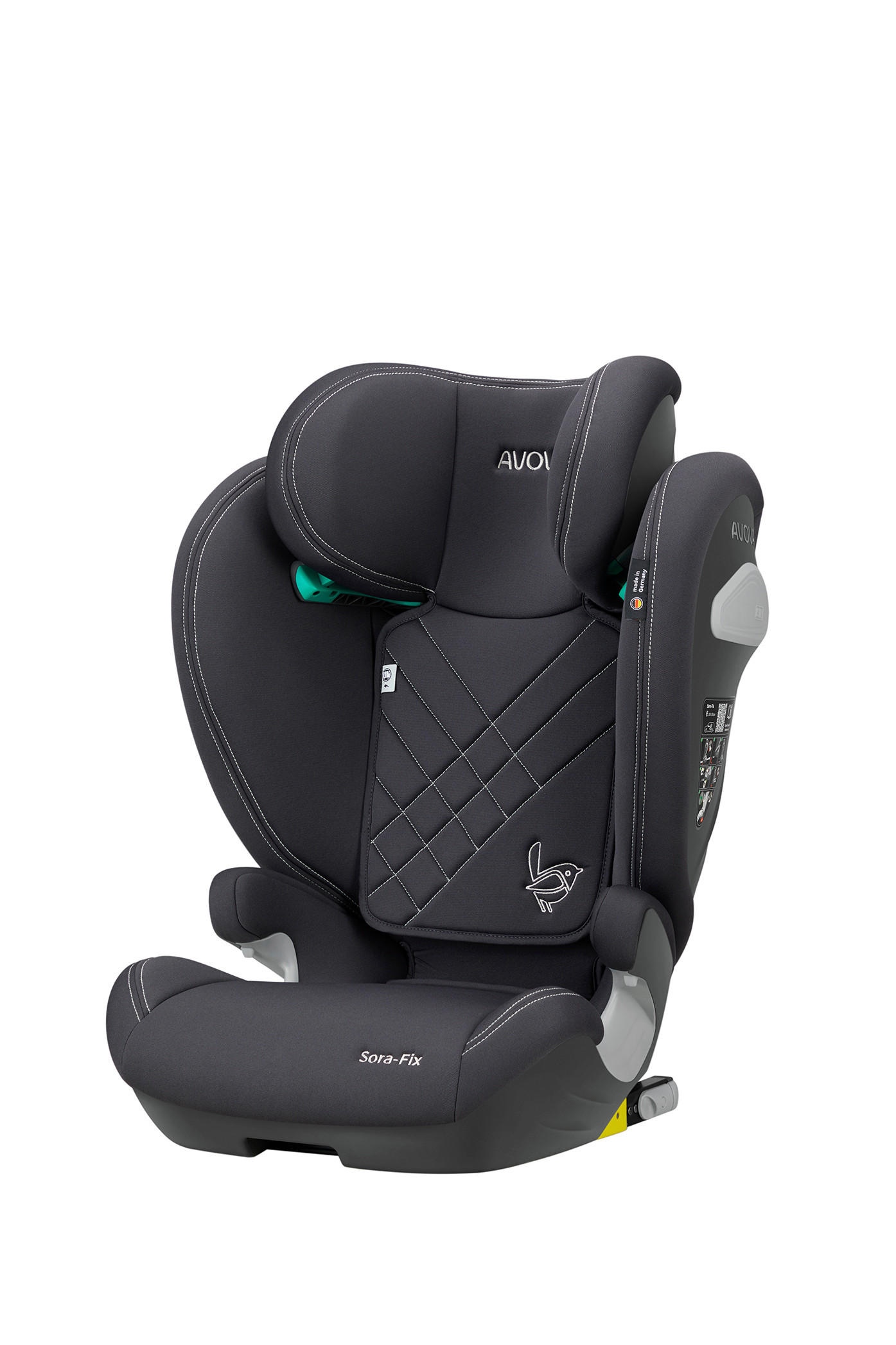 KINDERAUTOSITZ Sora Fix  - Dunkelgrau, Basics, Kunststoff/Textil (52/41,5/63 - 83cm) - AVOVA