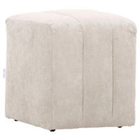 HOCKER in Textil Beige  - Beige/Schwarz, Design, Kunststoff/Textil (43/50/43cm) - Novel