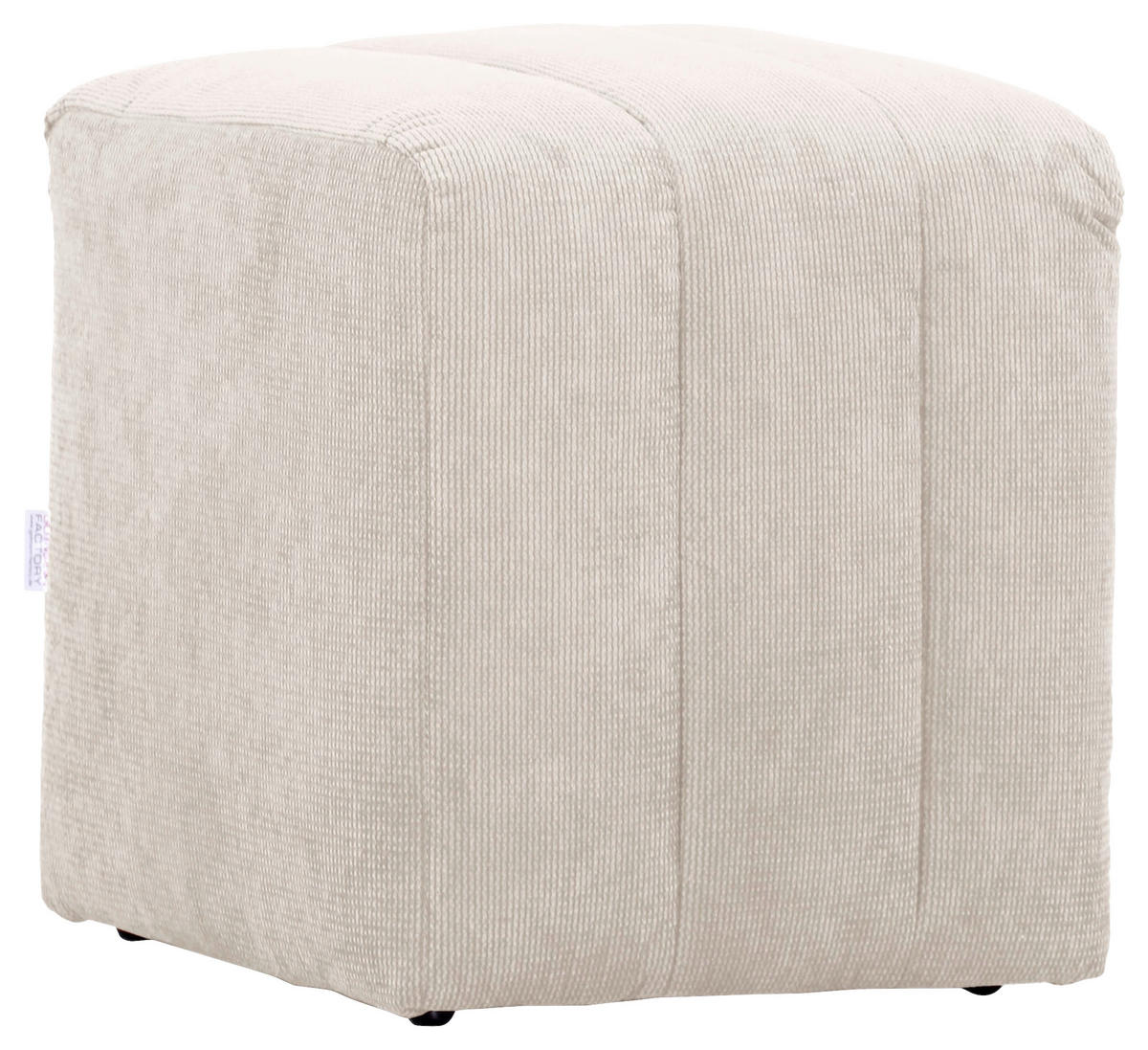 HOCKER in Textil Beige  - Beige/Schwarz, Design, Kunststoff/Textil (43/50/43cm) - Novel