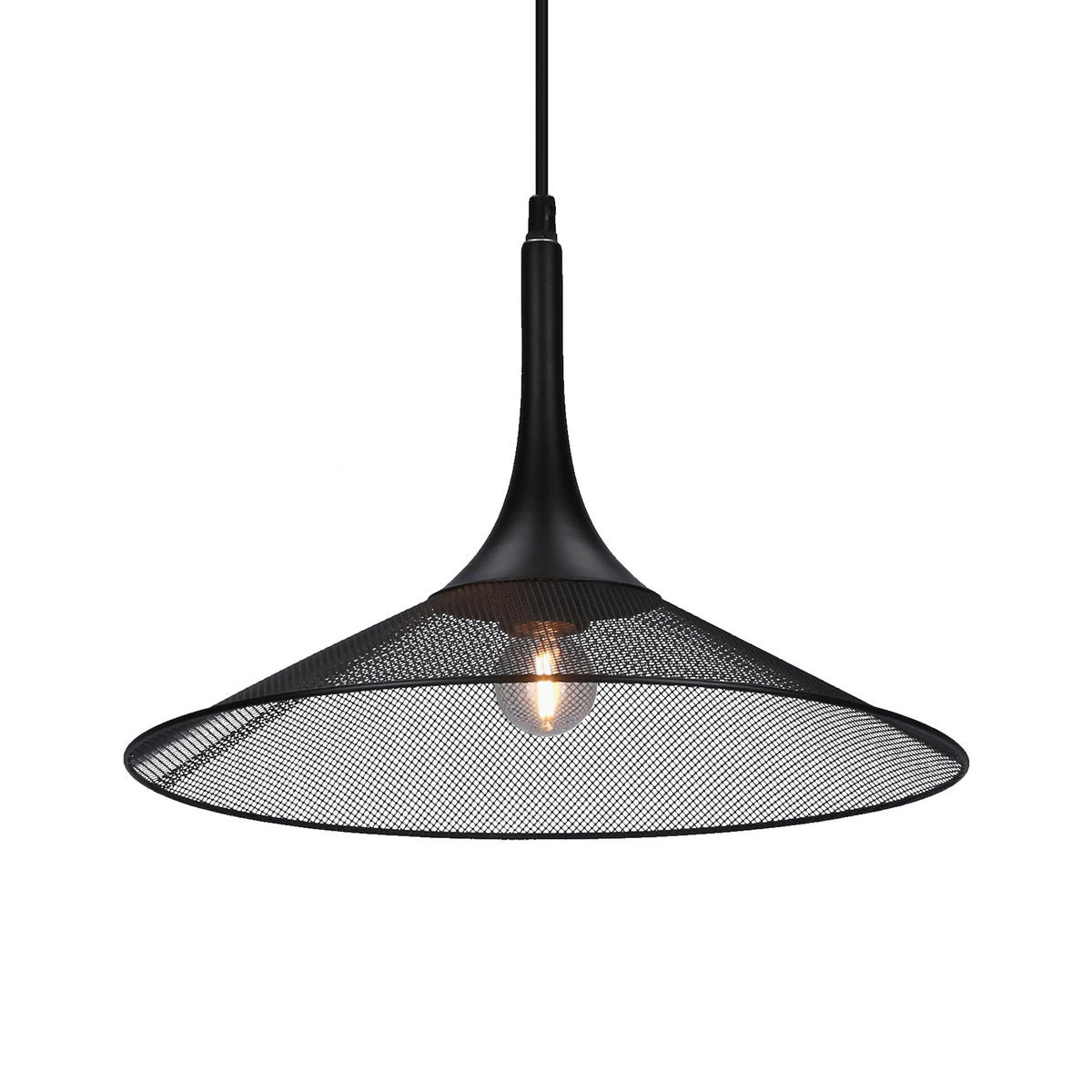 PENDELLEUCHTE 36/36/110 cm  - Schwarz, Design, Metall (36/36/110cm)