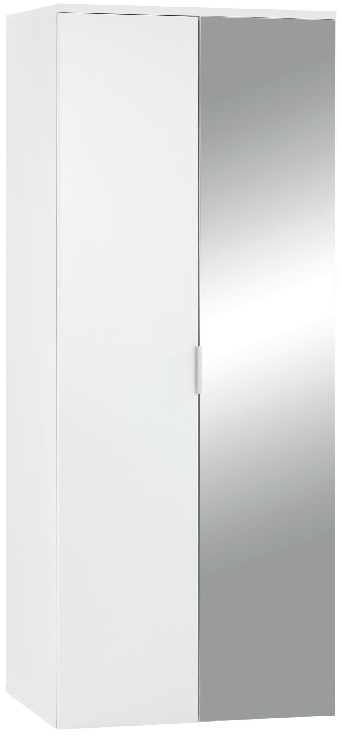 OMARA ZA ČEVLJE bela - bela/barve aluminija, Moderno, kovina/leseni material (80/190/38cm) - Carryhome