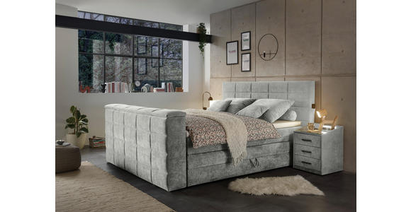 BOXSPRINGBETT 180/200 cm in Schlammfarben - Schlammfarben, KONVENTIONELL, Textil (180/200cm) - Carryhome