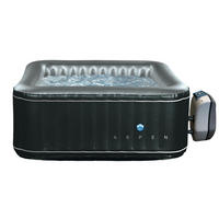 WHIRLPOOL 168/168/70 cm  - Schwarz, Basics, Kunststoff/Metall (168/168/70cm)