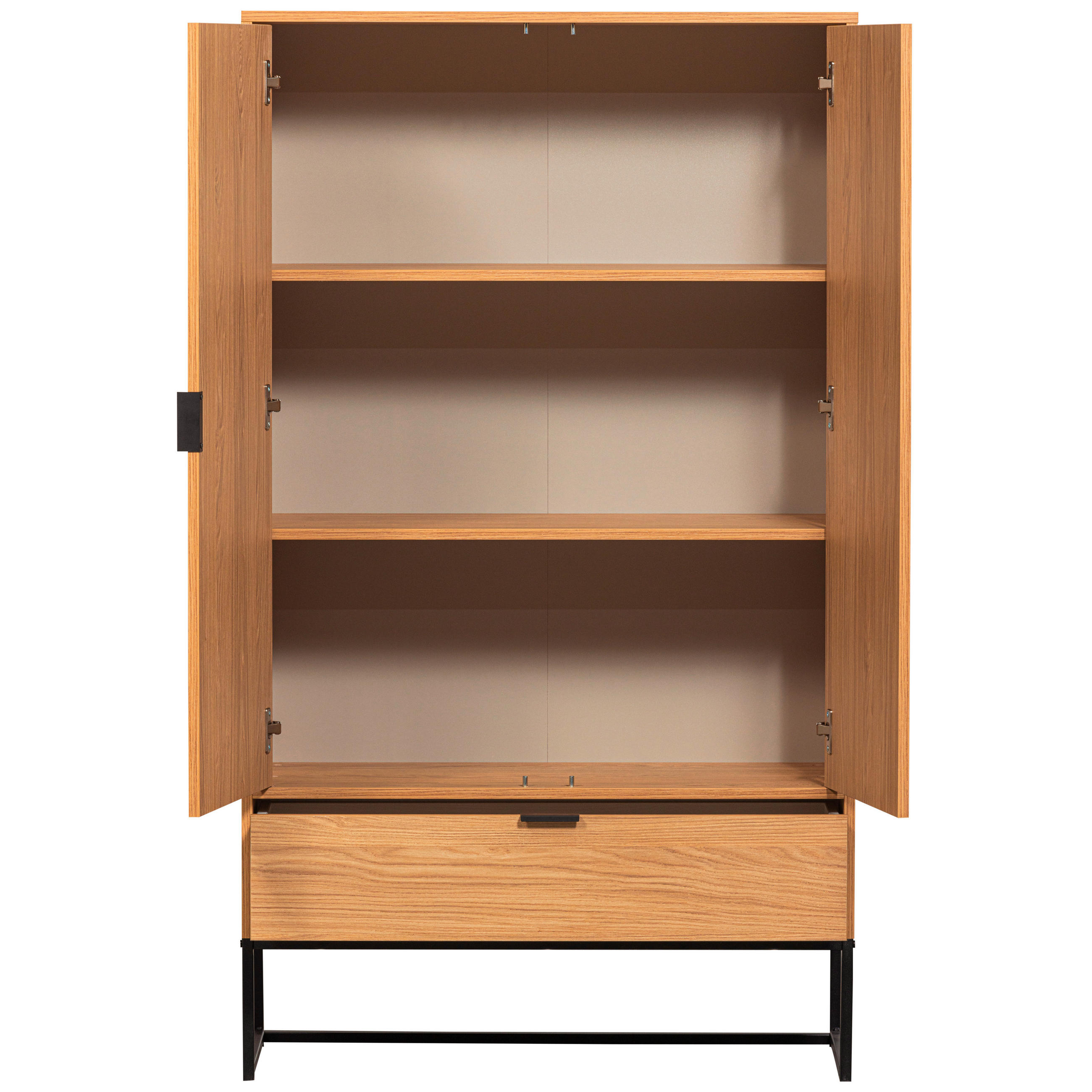 MEHRZWECKSCHRANK 85/149/36 cm  in Eichefarben  - Eichefarben/Schwarz, Design, Holz/Metall (85/149/36cm) - Livetastic