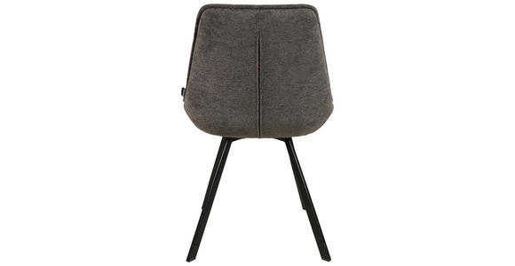 STUHL Webstoff Anthrazit, Schwarz - Anthrazit/Schwarz, Design, Textil/Metall (53/87/61cm) - Carryhome