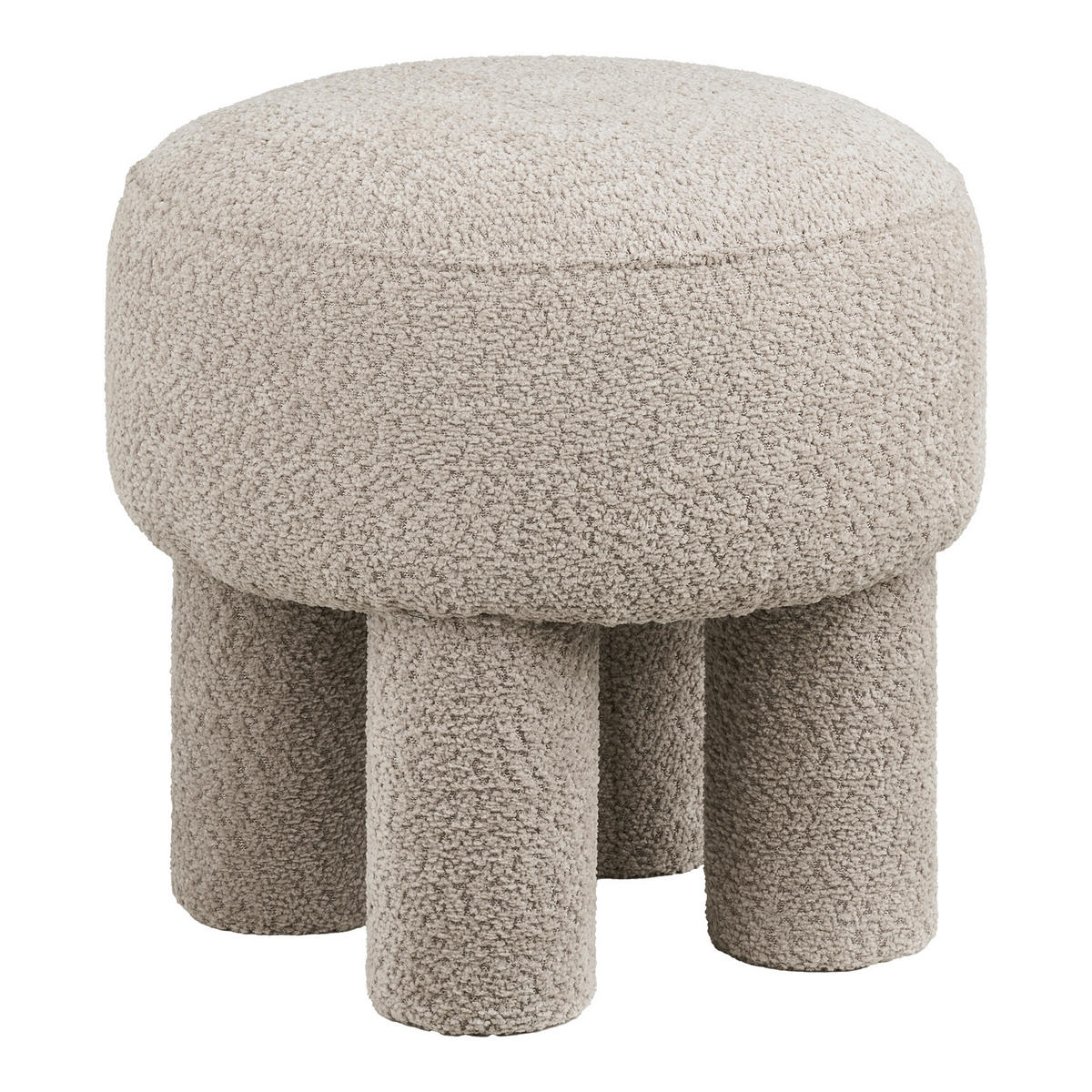 POUF in Grau Textil Hellgrau  - Hellgrau/Grau, Basics, Textil (43/43/43cm)