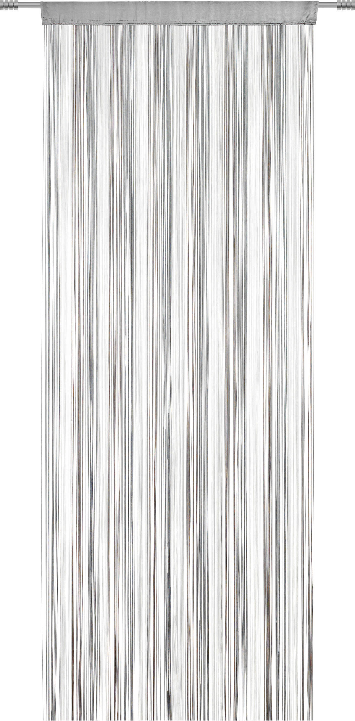 KONČANA ZAVESA siva, prirodna boja, boja zemlje - siva/boja zemlje, Osnovno, tekstil (90/245cm) - Boxxx
