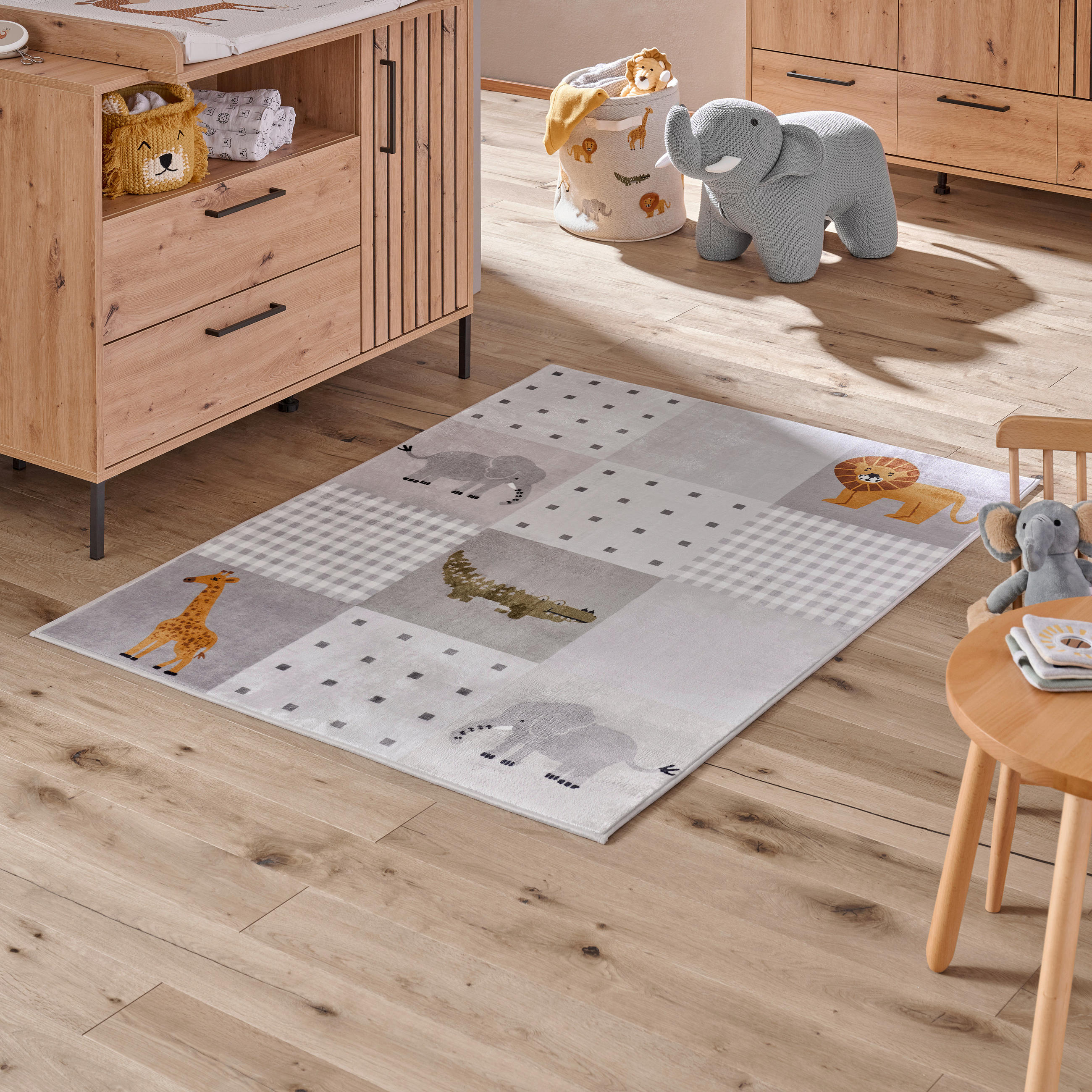 KINDERTEPPICH 120/160 cm Safari -Best-  - Grau, Konventionell, Textil (120/160cm) - Ben'n'jen