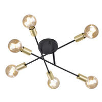 DECKENLEUCHTE CROSS 56,6/19,1 cm   - Schwarz, Design, Metall (56,6/19,1cm) - Trio Leuchten