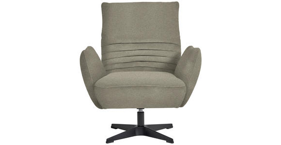 SESSEL in Teddystoff Graubraun  - Graubraun/Schwarz, Design, Textil/Metall (60/94/86cm) - Dieter Knoll