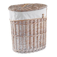 WÄSCHETONNE - Naturfarben/Weiß, LIFESTYLE, Holz/Textil (44/30/48cm) - Landscape