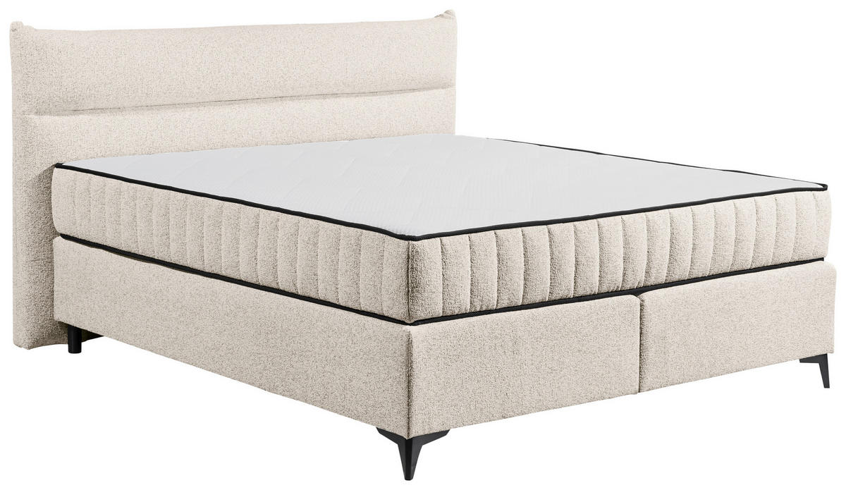 BOXSPRINGBETT 180/200 cm  in Beige  - Beige, MODERN, Holzwerkstoff/Kunststoff (180/200cm) - MID.YOU