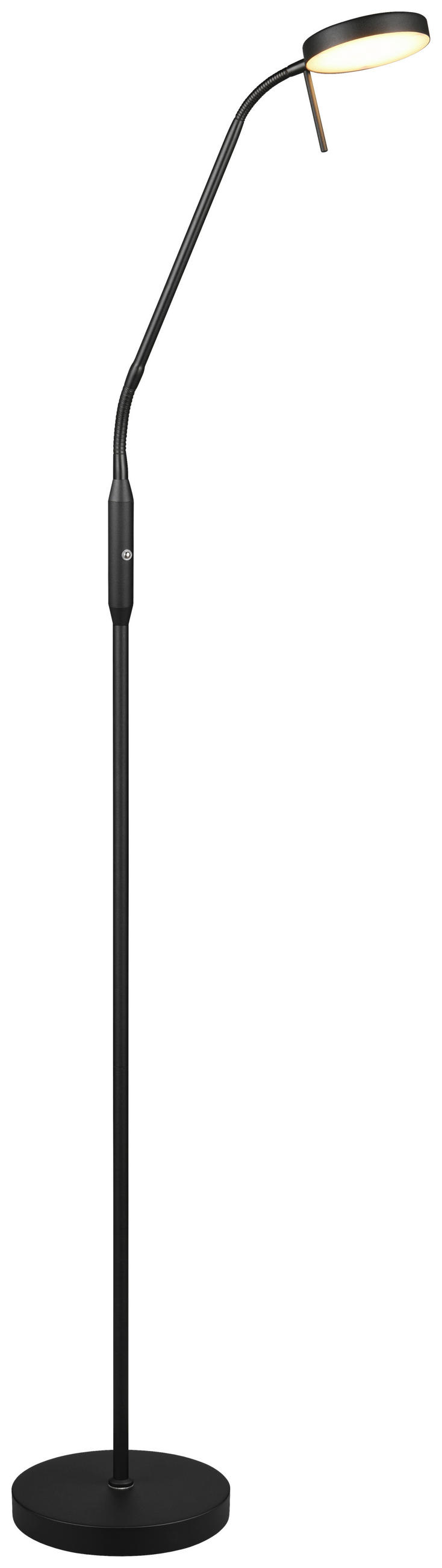AKKU-STEHLEUCHTE    - Schwarz, KONVENTIONELL, Metall (160,5/22/51cm)