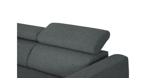 ECKSOFA in Chenille Grau  205/280 cm  - Schwarz/Grau, Design, Textil/Metall (205/280cm) - Xora