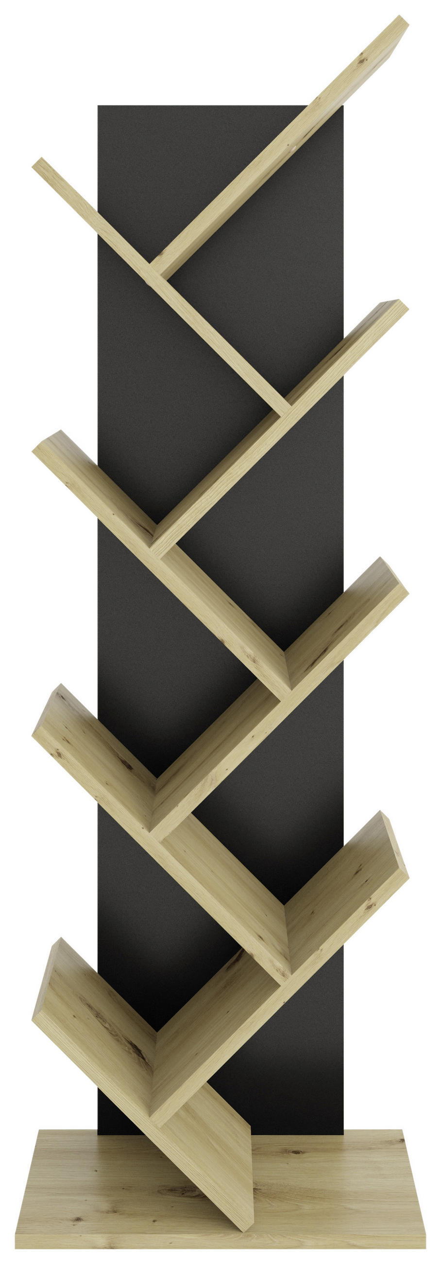 REGAL Schwarz, Eiche Artisan  - Schwarz/Eiche Artisan, KONVENTIONELL, Holzwerkstoff (42/125/26cm) - MID.YOU