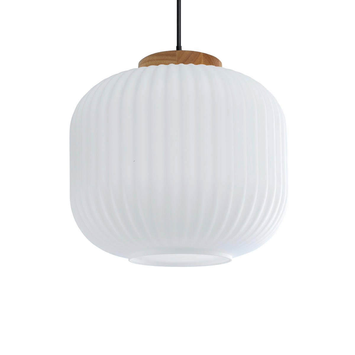 HÄNGELEUCHTE 84.5/20/120 cm  - Weiß, Trend, Glas/Holz (84.5/20/120cm) - Collet's Monde