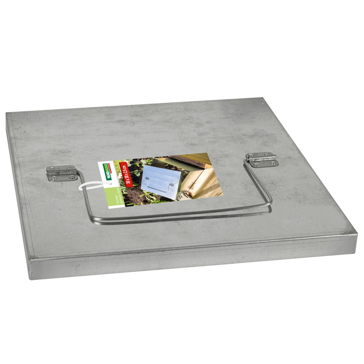 DECKEL FÜR HOCHBEETKOMPOSTER 30,5/2,5/30,5 cm  - Grau, Basics, Metall (30,5/2,5/30,5cm)