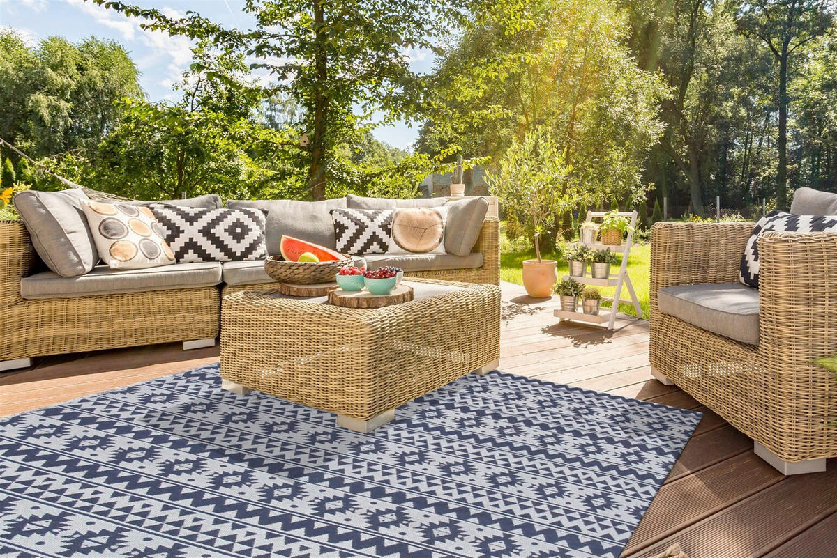 Covor Cu Țesătură Plată  - albastru, Basics, textil (80/150cm) - Kayoom