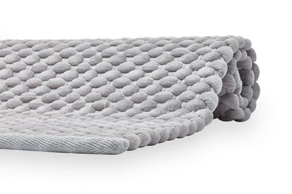 Thumbnail - Aquanova Badteppich Maks, Hellgrau, Textil, 70x120 cm, für Fußbodenheizung geeignet, Badtextilien, Badematten