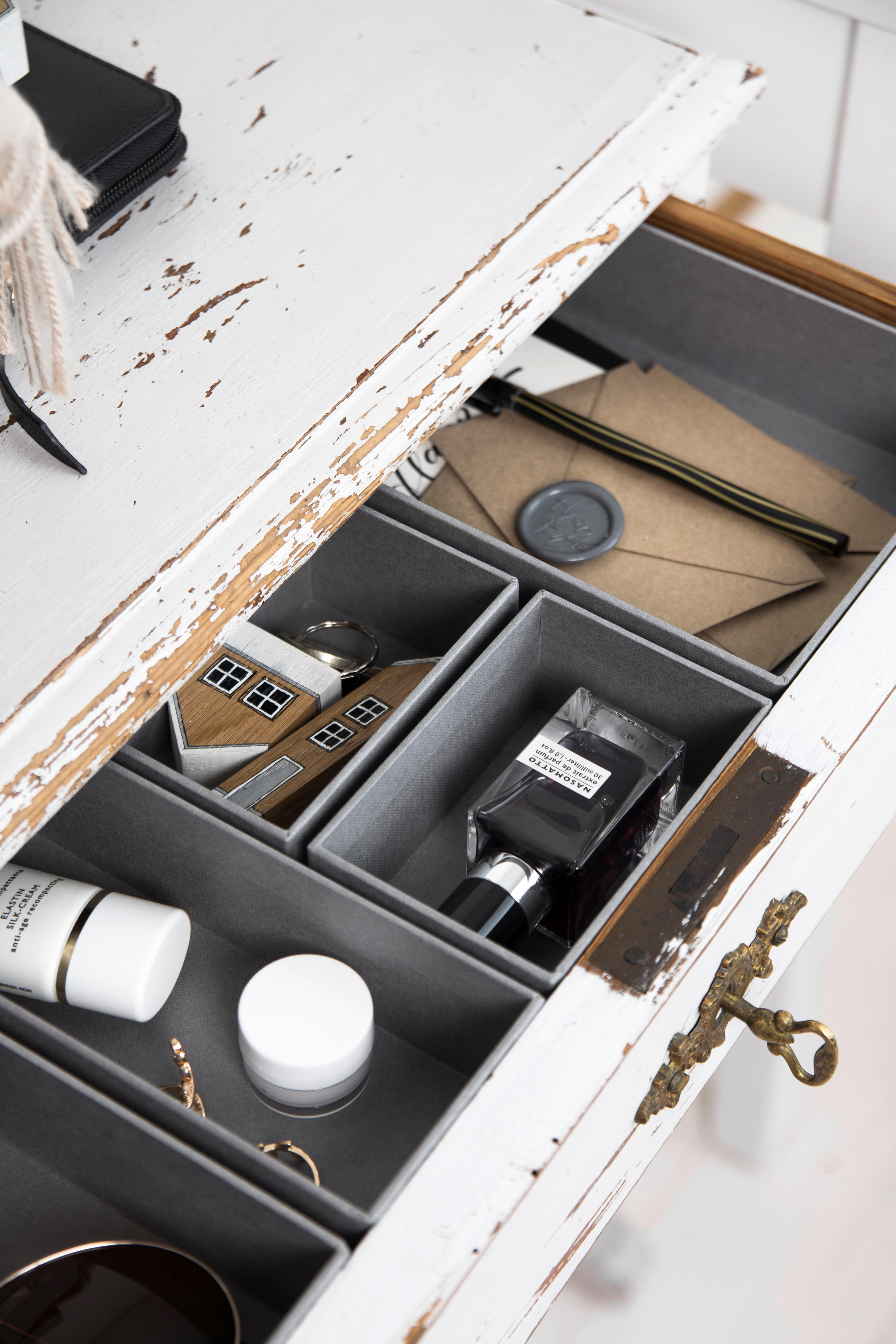 SCHUBLADENBOX    30/30/5 cm  - Grau, Basics, Karton/Papier (30/30/5cm)