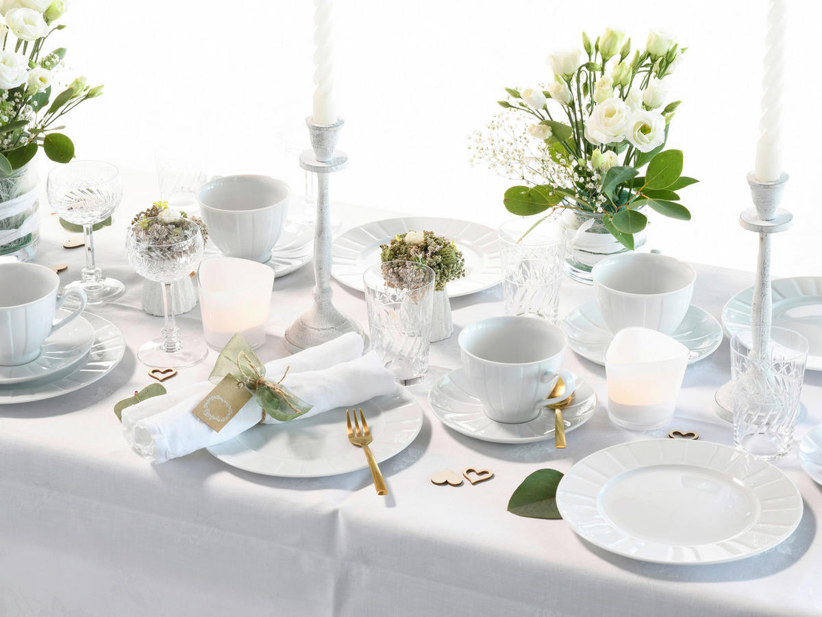 KÁVOVÁ SOUPRAVA, porcelán - bílá, Basics, keramika - Creatable