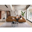 ECKSOFA in Echtleder Currygelb  313/165 cm  - Currygelb/Cognac, Design, Leder/Metall (313/165cm) - Emilio Belluti