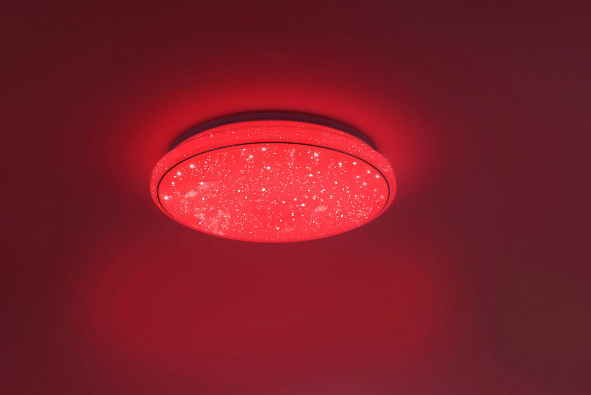 LED-DECKENLEUCHTE Lolasmart-Jupi 44/44/11 cm  - Weiß, KONVENTIONELL, Kunststoff/Metall (44/44/11cm)