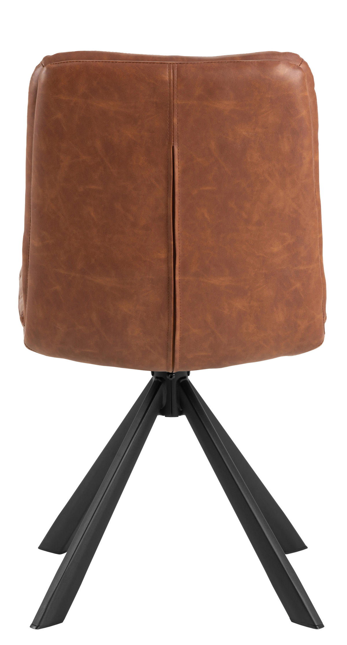 STUHL Lederlook Braun  - Schwarz/Braun, Trend, Textil/Metall (47/85/57cm) - MID.YOU